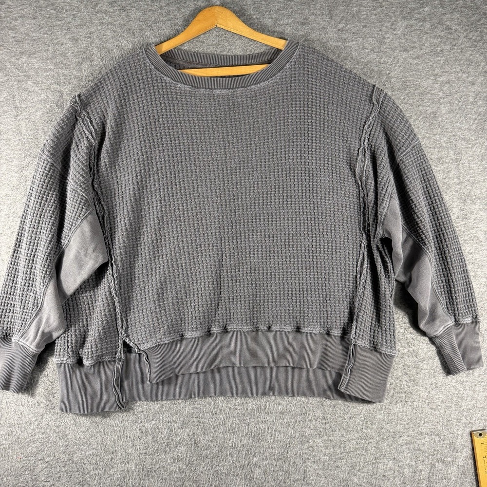 American Eagle This Feels Seriously Lived In Oversized Waffle Knit Top M Lounge